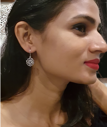 Krita Floral Charm Hoop Earrings