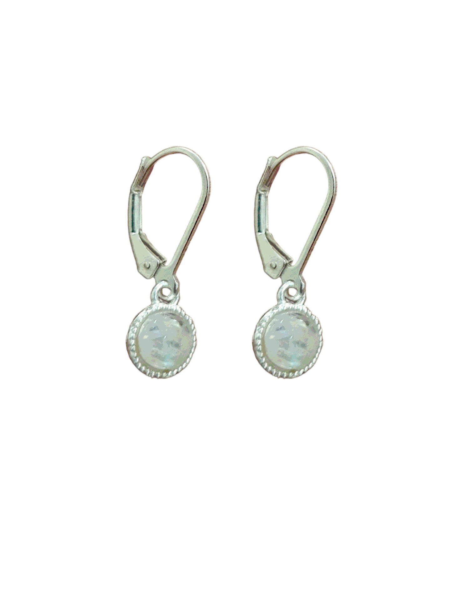 925 Sterling Silver 6mm Moonstone Drop Hoop Earrings - Lightweight and hypoallergenic design featuring genuine moonstone and a 925 authenticity stamp, perfect for elegant daily wear, delivered in Sutra Designs' premium packaging