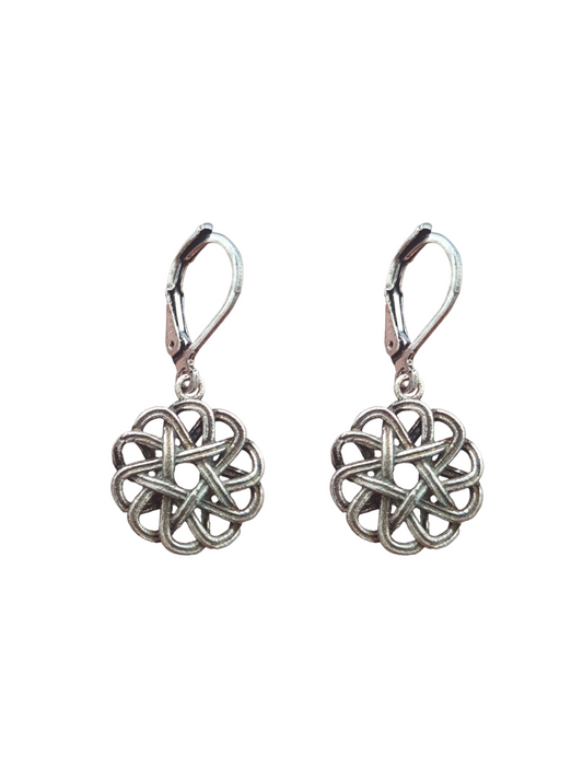 Krita Floral Charm Hoop Earrings