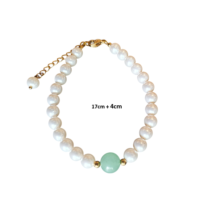 Classical Pearl Jade Beaded Handmade Bracelet